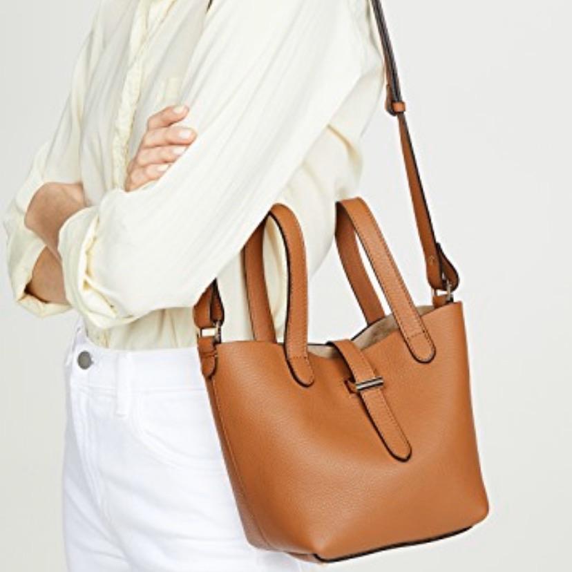 Meli Melo Thela Mini Shopper Tan & Yellow Fluorescent Leather