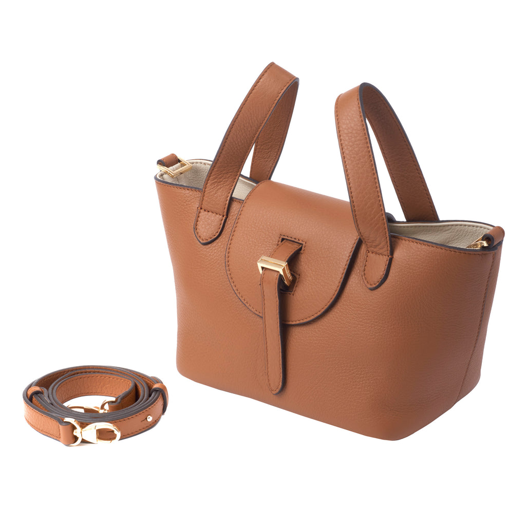 Thela Mini Tan and Lamb with Zip Closure Cross Body Bag for Women