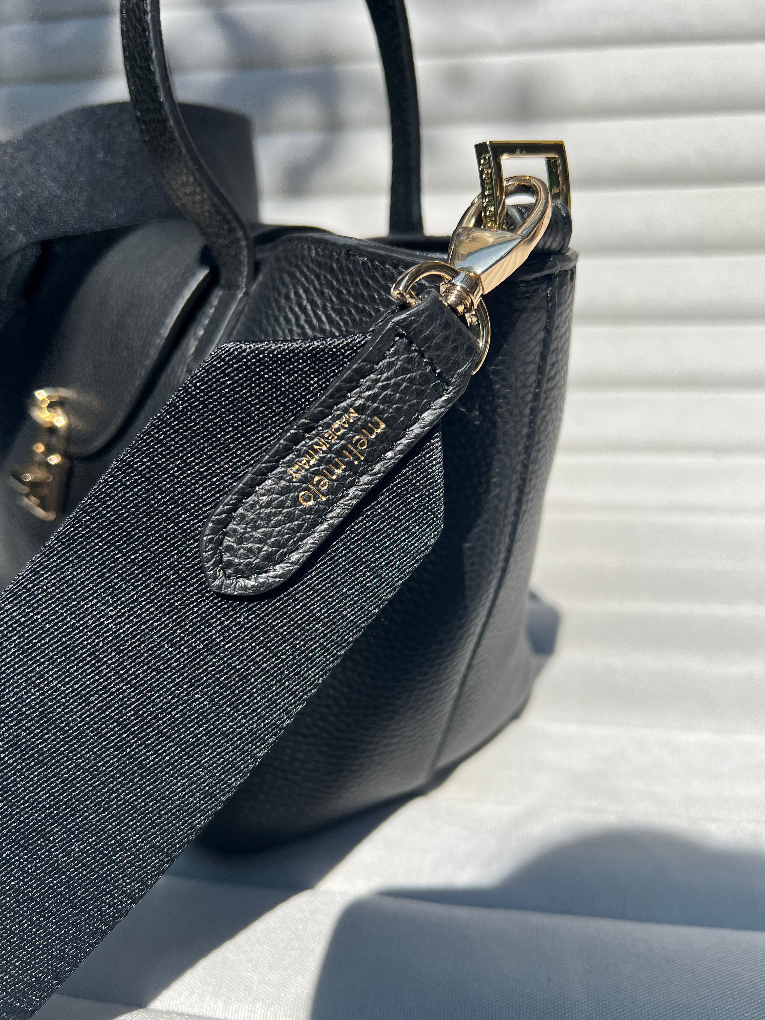 La Segreta Black - Exclusive Italian Leather Tote Bag | meli La Segreta Black - Exclusive Italian Leather Tote Bag | meli