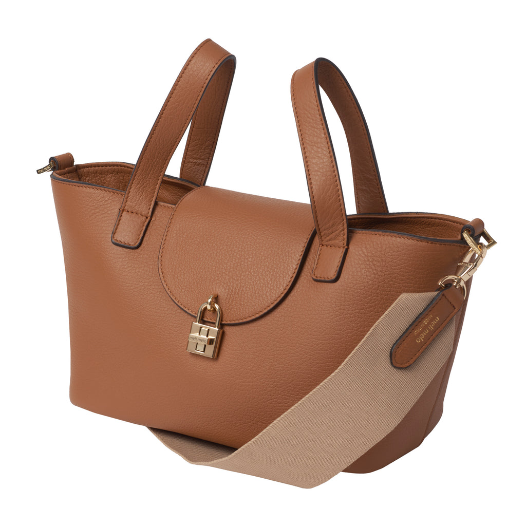 La Segreta Thela Tan Leather Tote Bag for Women