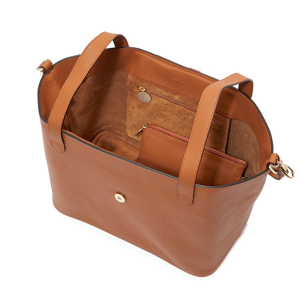 Leather handbag Meli Melo Brown in Leather - 25899643