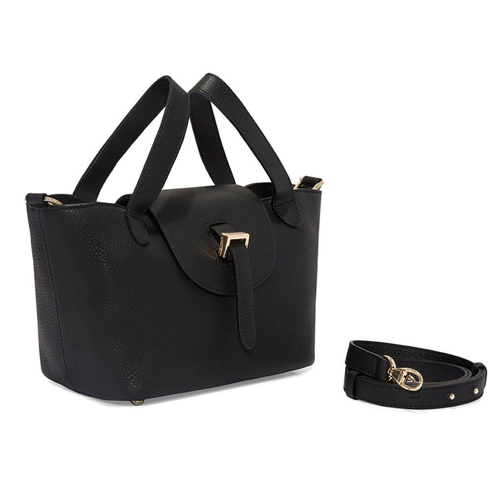 Meli Melo Thela Medium Bag (Black, Zip Closure)