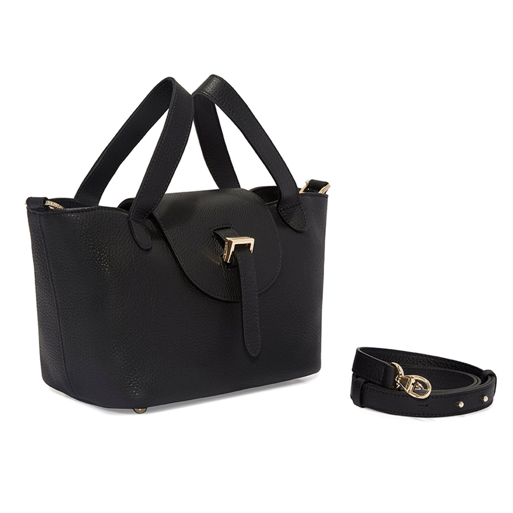 Thela Mini Black with Zip Closure Cross Body Bag for Women - meli melo Official