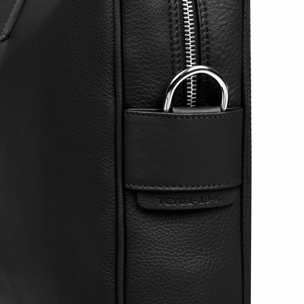Briefcase in Black Leather for Men - meli melo Official