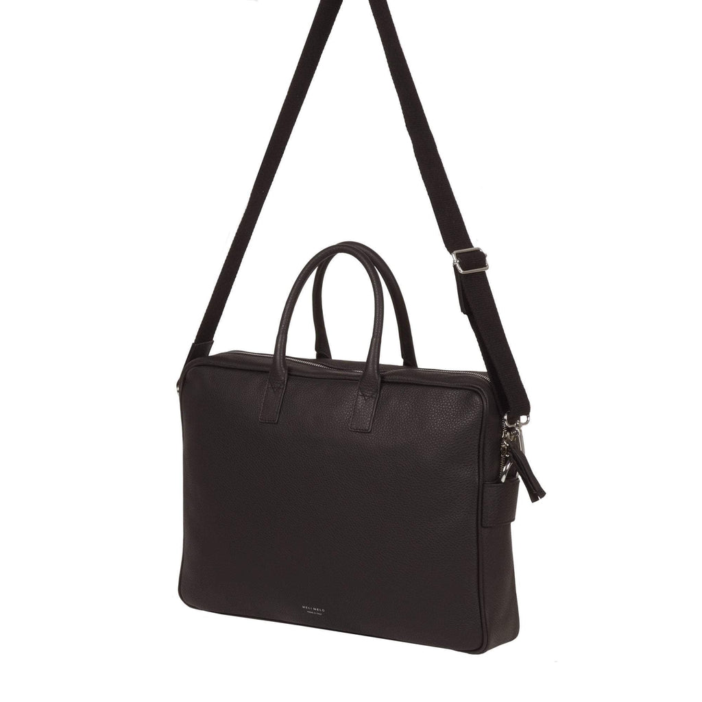Briefcase in Chocolate Brown Leather for Men - meli melo Official