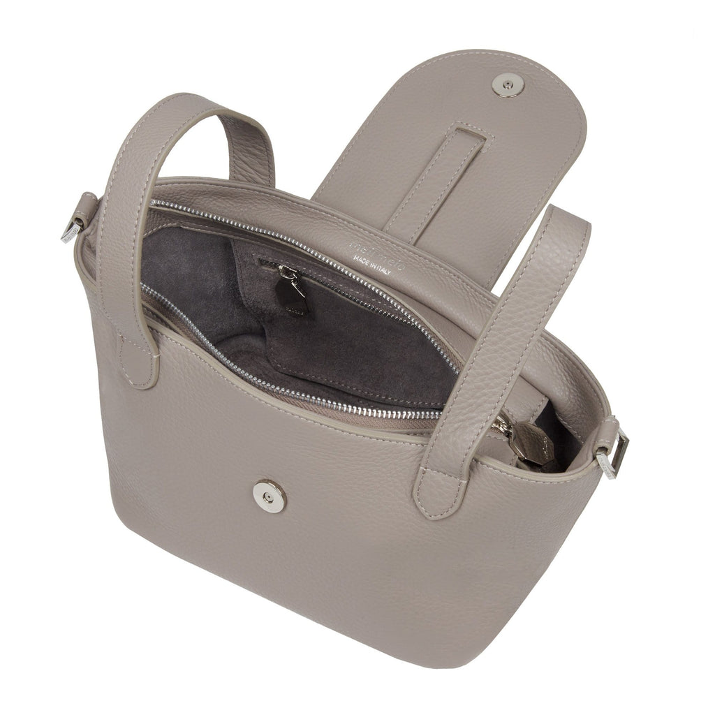Thela Mini Taupe Grey with Zip Closure Cross Body Bag  for Women - meli melo Official