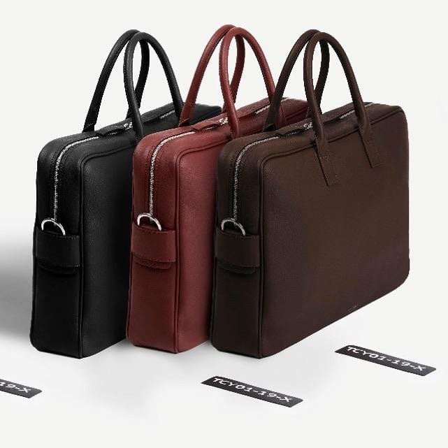 Briefcase in Black Leather for Men - meli melo Official