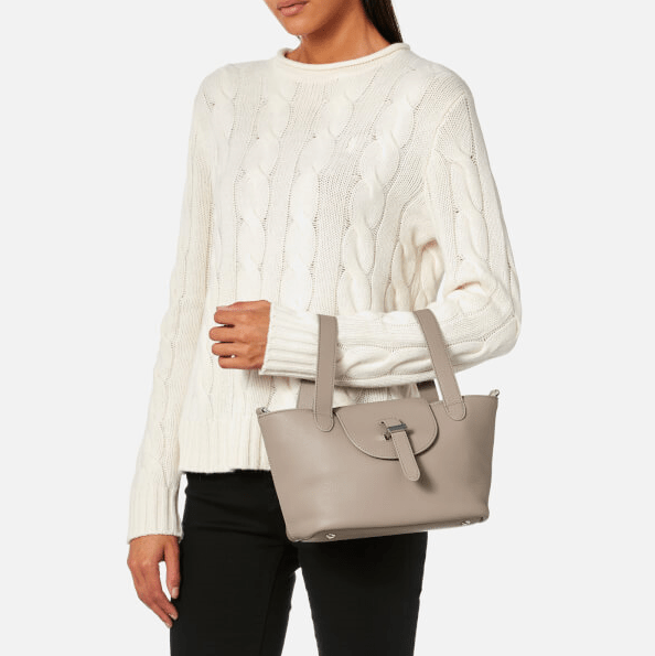 Thela Taupe and Light blue with Zip Closure Cross Body Bag for Women - meli melo Official
